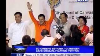 SC orders Erap to answer Lim's disqualification petition