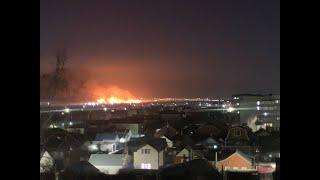 Big Drone Strikes Hits Gas Storage at Temyruk Port in Krasnodar Krai, Russia!
