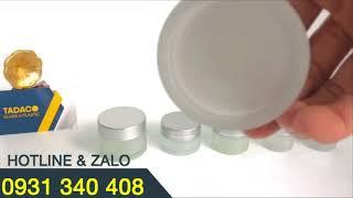 Hũ chiết mỹ phẩm Lọ đựng kem/chiết mỹ phẩm thủy tinh nắp bạc đủ size