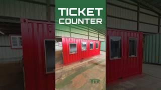 Ticket Counter built from a shipping container | #construction #shelter