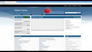 Accessing Canadian Datasets from the Statistics Canada Website