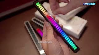 Lampu LED RGB Bar Strip Spectrum Audio Indicator Music Sound Control Lamp Music Atmosphere Light