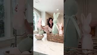 GORGEOUS EASTER DECOR - FLOCKED BUNNIES!! | DECORATE WITH ME