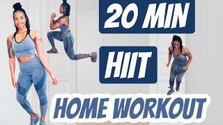 20 MIN FULL BODY HOME HIIT WORKOUT, NO EQUIPMENT + FAT BURNING CARDIO (Body Weight)