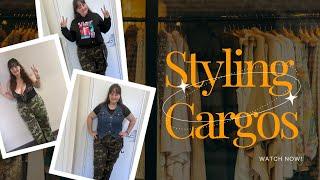 3 Ways To Wear FashionNova Curve Cargo Pants #fashionnova #styling #plussize #cargo #plussizefashion