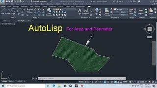 AutoLisp for area and perimeter | display in AutoCAD with lisp ||