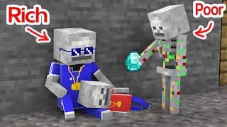 Rich Become Poor ( Baby Skeleton Sad Story ) - Minecraft Animation