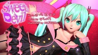 [60fps Full風] Sweet Devil - Hatsune Miku 初音ミク Project DIVA Arcade English lyrics Romaji subtitles