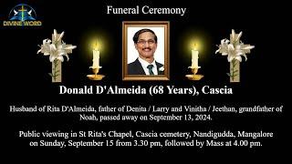 Funeral Ceremony of Donald D'Almeida (68 Years) St. Rita's Chapel Cemetery, Nandigudda