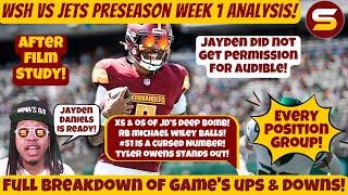 JAYDEN DANIELS IS READY! WSH vs Jets PreSeason Week 1 Review! EVERY Position Group Analysis! 