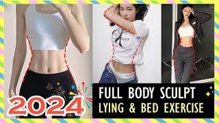 DO 2 DAYS A WEEK | BED EXERCISE FOR WEIGHT LOSS | Lying Full Body Sculpt, Get Hourglass Body