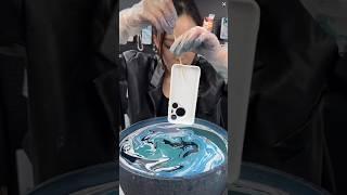 Amazing Hydro Dipping Art on Phone Cases! #shorts