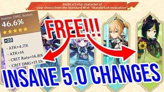 THEY FINALLY LISTENED! Which FREE 5 Star Should You Choose?! Genshin Impact 5.0