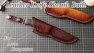 Making a Leather Knife Sheath. Using basic hand tools.