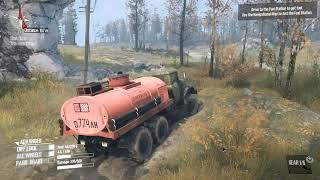 Spintires MudRunner - Challenge 2 Repair & Refuel -  Mudrunner Gameplay -American Wild - VR Ready