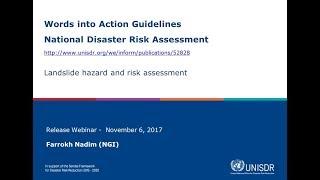 Landslide hazard and risk assessment (Webinar)