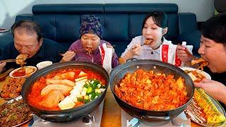 김치찌개의 최고봉! 백채 김치찌개 & 백채 주물럭! (Kimchi Stew & Spicy Stir-fried Pork) 요리&먹방!! - Mukbang eating show