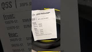 Dunlop Motorcycle Tire Sportmax Q5S  Sale at Motorhelmets instore Motorcycle Tires #shorts