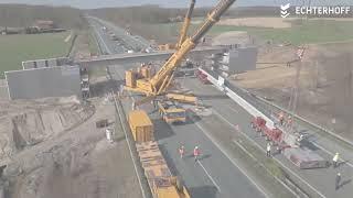 Deutschland-Premiere im Brückenbau auf der Autobahn BAB A1