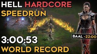 INCREDIBLE 3 HOUR HELL HARDCORE ASSASSIN SPEEDRUN | 3:00:53 IGT | 3:07:28 RTA | DIABLO 2 RESURRECTED