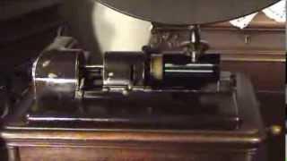 1912 Edison Opera Phonograph Playing TRAMP COMES THE MAILMAN Lakeside Cylinder