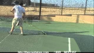 How To Surface A Tennis Court Using a Squeegee