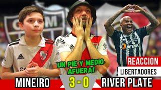 ATL. MINEIRO 3 vs RIVER PLATE 0 - Reacciones de Hinchas de River - COPA LIBERTADORES SEMIS