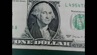 2017 $1 Bill error