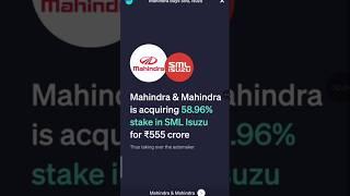 Mahindra Share Latest News Today #stockmarket #investments