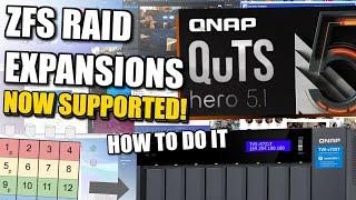 QNAP QuTS ZFS RAID EXPANSIONS NOW AVAILABLE - How to do it!