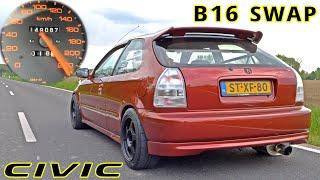 1998 HONDA CIVIC B16 VTEC | 0-100 100-200 TOP SPEED & SOUND!