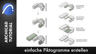 Einfache Piktogramme/Isometrien erstellen - ARCHICAD 24 [Tutorial Deutsch]