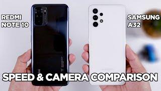 Redmi Note 10 vs Samsung A32 SPEED TEST & CAMERA Comparison | Zeibiz