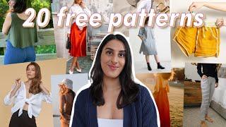 20 Free Sewing Patterns To Make Your Own Clothes  *beginner friendly*