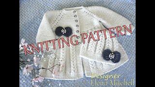 Baby cardigan and hat set, Knitting patterns, Crochet patterns PDF || Designer Elena Mitchell