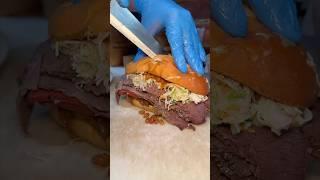 BACKYARD BBQ SANDWICH with sliced hotdogs from Lido Kosher Deli on Long Island, NY!  #DEVOURPOWER