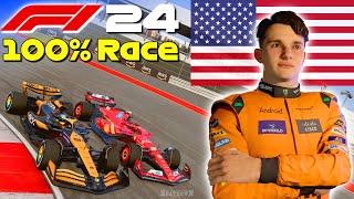 F1 24 - Let's Make Piastri World Champion #19: 100% Race USA