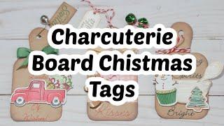 Charcuterie Board Christmas Tags/Christmas in July/Mini Tissue Box & Matching Card #satmornmakes