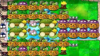 Plants vs Zombies Survival Endless 9000 plus Flags - Gatling Pea Strategy