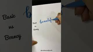 Basic vs bouncy calligraphy | learn calligraphy | creative corner by varsha