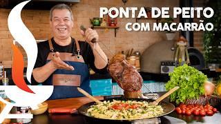 Ponta de Peito e Macarrão de Creme de Batata I Churrasqueadas