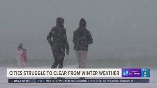 Florida beaches covered in snow during winter storm