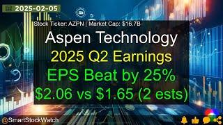 Aspen Technology (AZPN|$16.7B) - 2025 Q2 Earnings Analysis