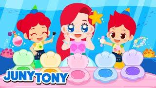 Makeup Artist Under the Sea | The Little Mermaid's Makeup | Job and Careers | Kids Songs | JunyTony