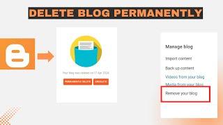 How to DELETE your BLOG Permanently? | Delete Blogger Website | ZB Online Services