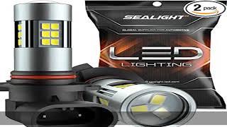 SEALIGHT H10/9145/9140 LED Fog Light Bulbs, 6000K Xenon White, 27 SMD Chips, 360-degree Illuminatio