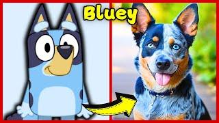 BLUEY en LA VIDA REAL+ ¡ADIVINA LA VOZ!BlueyBingo️BanditSocksChilly️MackenzieSnickers
