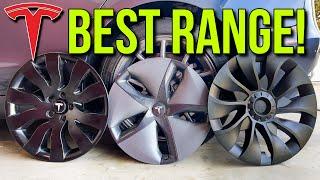 Best Tesla Wheel Cover Battle! Aerowheel vs Rimetrix vs Uberturbine vs none...