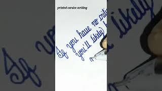 motivational quote in printed cursive writing | how to write cursive |printed cursive writing#shorts