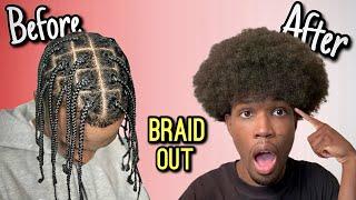 I FINALLY REMOVED MY BOX BRAIDS AFTER 6 WEEKS! ( Men Braid Out 2024 )